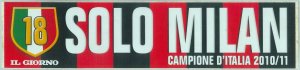 83866 - OGGETTISTICA D'epoca -  MILAN  Adesivo stagione 2010/2011