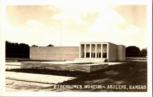 RPPC Eisenhower Museum Abilene KS Vintage Postcard C34