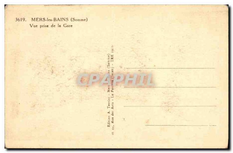 Old Postcard Mers les Bains View from the station