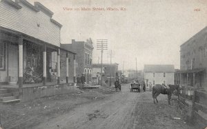 J76/ Waco Kentucky Postcard c1910 Main Street View Stores Horse 191