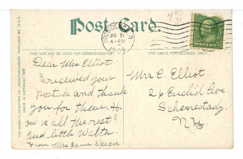 RI - Providence. Central Police Station ca 1909