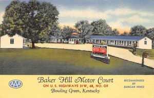 Baker Hill motor court Recommended by Duncan Hines Bowling Green Kentucky  