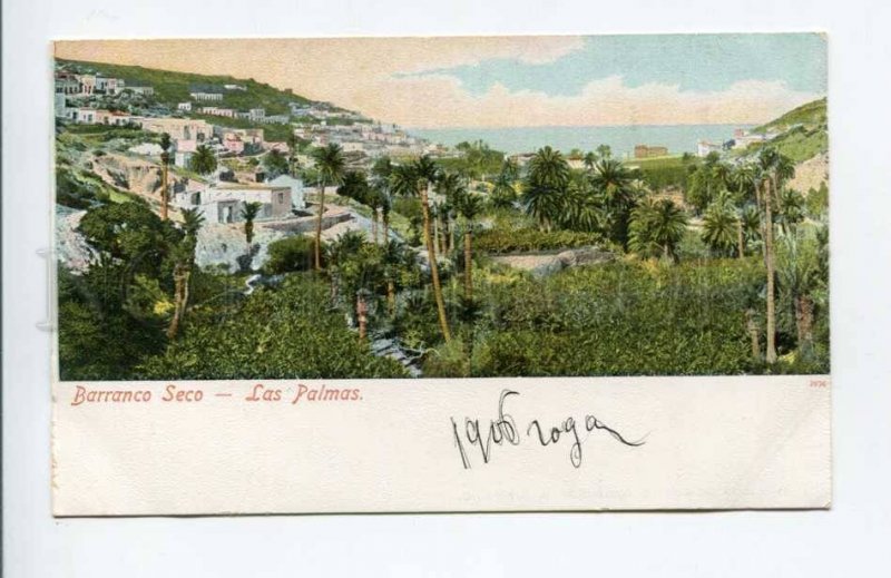 424391 Spain Canary Islands Las Palmas Dry Ravine Barranco Seco Vintage postcard