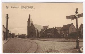 Market Place Church Groote Markt Kerk Poelcapelle West Flanders Belgium postcard