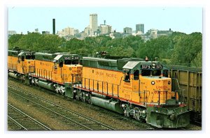 Postcard Diesel Freight Union Pacific No. 3175 3242 3174 Council Bluffs Omaha