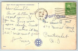 Newport Rhode Island  US Naval Station Chapel  Postcard