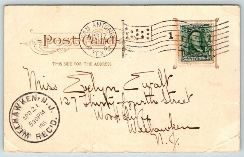 1905  Mission  Concepcion  San Antonio  Texas   Postcard