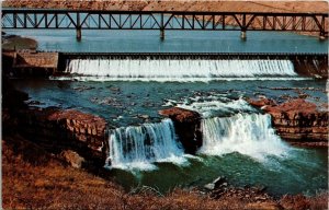 Rainbow Falls Dam Great Falls Montana Postcard Missouri River Hydroelectric