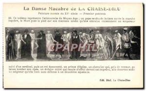 Old Postcard La Chaise Dieu Danse Macabre