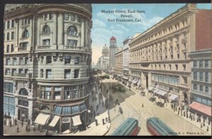 California SAN FRANCISCO Street View Market Street East from Powell Divided Back