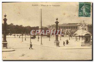 Postcard Old Paris Concorde Square