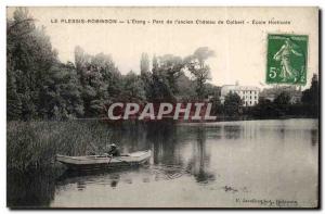 Le Plessis Robinson Postcard Old L & # 39etang park of castle & # 39ancien Co...