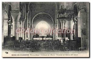 Old Postcard Besse In Chandesse The Church inside