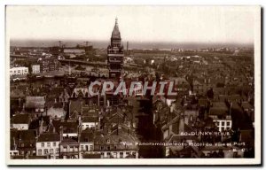 Old Postcard Dunkirk Panoramic Riviera Hotel and Port City