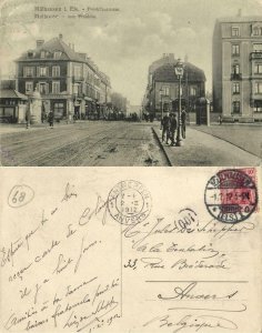 france, MULHOUSE, Alsace, Rue Franklin (1912) Postcard