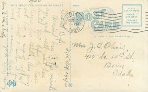 Automobile Federal Post Office Building Pocatello Idaho 1920 Postcard 20-6012