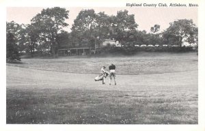 Attleboro Massachusetts Highland Country Club Golf Course Postcard AA43921