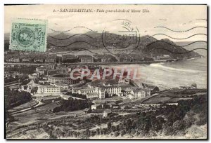 Postcard Old San Sebastian General Vista Desde El Monte Ulia