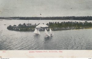 BELLEVILLE , Ontario, 1906 ; Queen Victoria Park, Sailboats