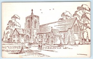 ROCKFORD, IL Illinois ~ Artist's View WESTMINISTER CHURCH circa 1951 Postcard