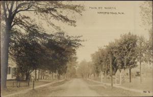 Hampstead NH Main St. North c1910 Real Photo Postcard