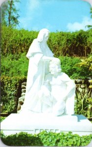 Postcard Hawaii Oahu Laie - Lehi Blesses His Son Joseph, LDS Temple