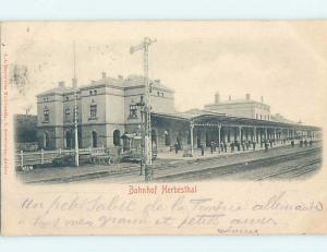 Pre-1907 HERBESTHAL RAILWAY TRAIN DEPOT STATION Lontzen - Liege Belgium F5190