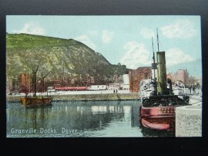 Kent DOVER Granville Docks showing Tug LADY CURZON c1905 Postcard by Shurrey's