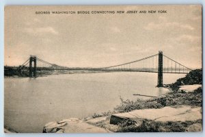 Postcard George Washington Bridge Connecting New Jersey And New York c1910's