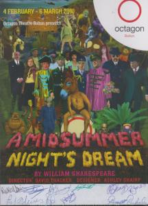 A Midsummer Nights Dream Shakespeare Bolton Theatre 10x Hand Signed Flyer