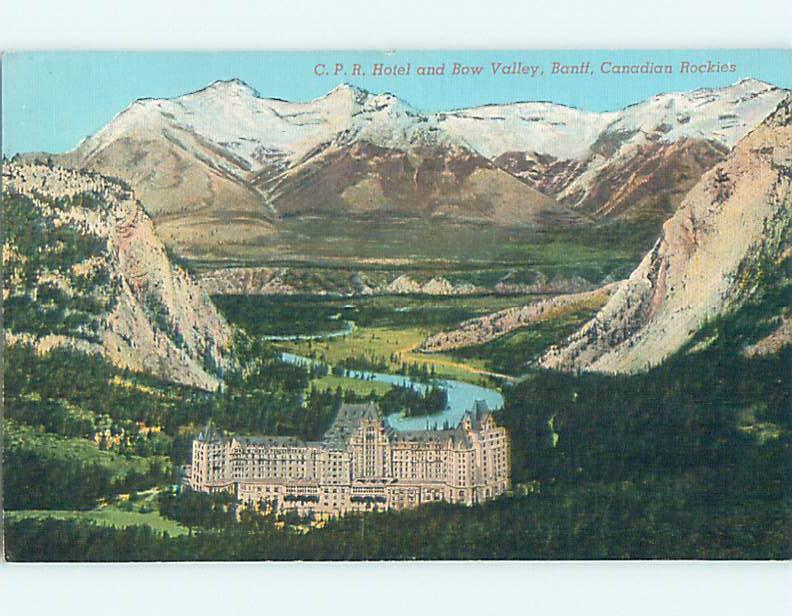 Divided-Back BOW VALLEY & HOTEL Banff Alberta AB o0857