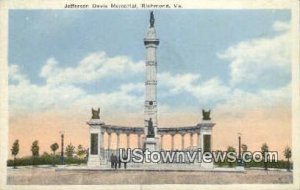 Jefferson Davis Monument  - Richmond, Virginia VA  