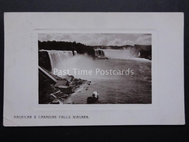 Canada NIAGARA AMERICAN & CANADIAN FALLS & c1908 MELTON MOWBRAY DUPLEX 522