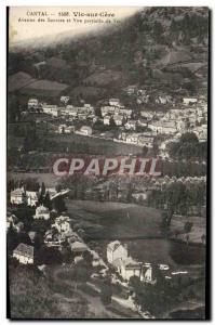 Cantal Auvergne Postcard Old Vic on Cere Avenue parteille sources and view th...