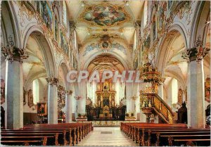 Postcard Modern Mariaslein Inneres der Basilika