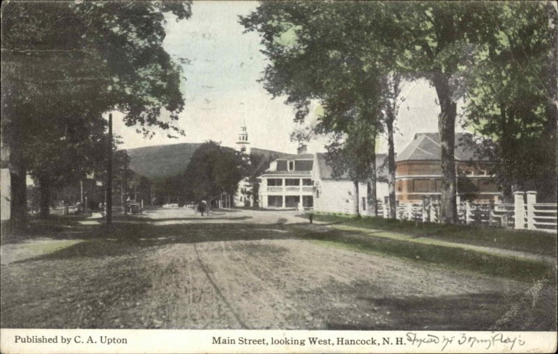 HANCOCK NH Main Street Looking West c1910 Postcard