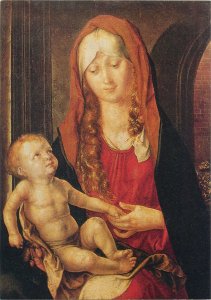 Postkarte Madonna and the Child Albrecht Durer painting