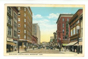 CT - Bridgeport. Main Street looking North ca 1918