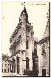 Old Postcard Dijon Notre Dame church