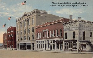 J80/ Washington C.H. Ohio Postcard c1910 Main Street Masonic Temple 375