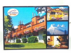 Rocky Mountain Ski Lodge Canmore Alberta Canada Vintage Postcard