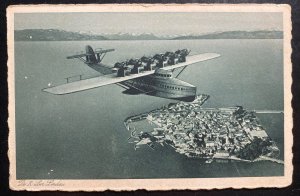 Mint Dornier DOX Giant Seaplane Picture Postcard Over Lindau