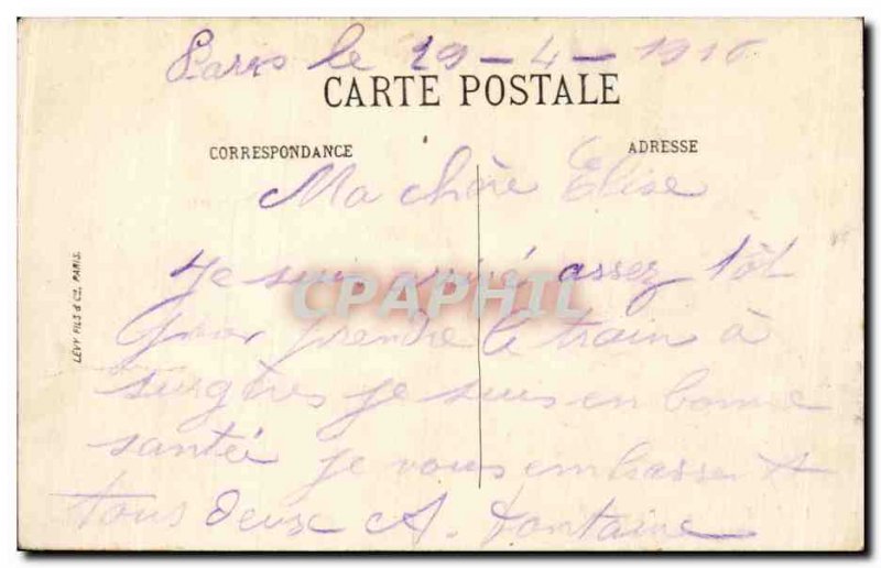 Paris - 10 - Train of & # 39Est - Old Postcard -