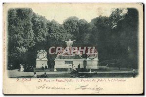 Old Postcard Saint Cloud Park Pediment The Reconstruction of Park Palace Of