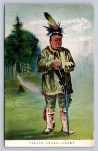 J96/ Native American Indian Postcard c10 Yellow Smoke Omaha Nebraska 95