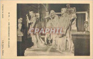Old Postcard The Burghers of Calais by Rodin oeuv�