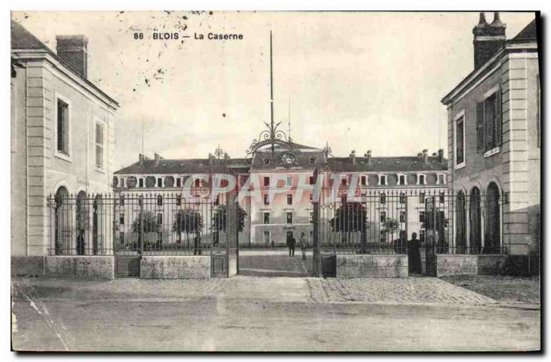 Old Postcard Blois Army Barracks