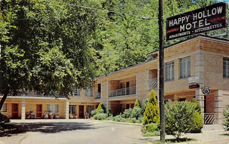 Hot Springs National Park Arkansas 1973 Postcard Happy Hollow Motel 