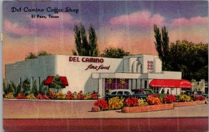Del Camino Coffee Shop El Paso TX Postcard PC471