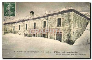 Old Postcard Mont Ventoux Vaucluse Observatory under snow